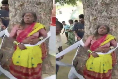చేతబడి చేస్తోందంటూ 60 ఏళ్ల వృద్ధురాలిపై దాడి.. చెట్టుకు కట్టేసి చితకబాదిన గ్రామస్తులు (వీడియో చూడండి)