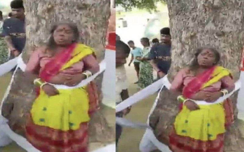 చేతబడి చేస్తోందంటూ 60 ఏళ్ల వృద్ధురాలిపై దాడి.. చెట్టుకు కట్టేసి చితకబాదిన గ్రామస్తులు (వీడియో చూడండి)